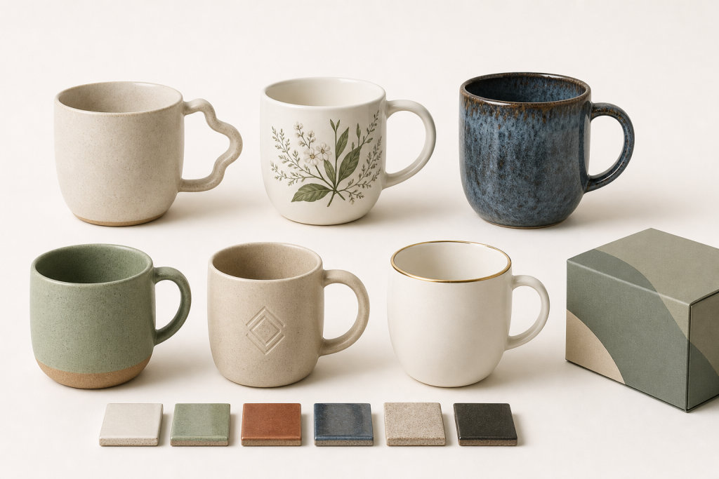 Custom ceramic shapes, glazes, decoration and packaging options