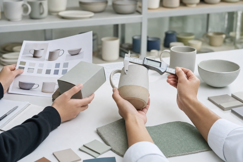 Ceramic sample measurement and quality inspection