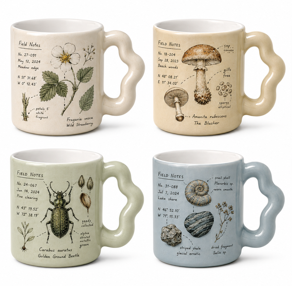 Natural History Mushroom Mug