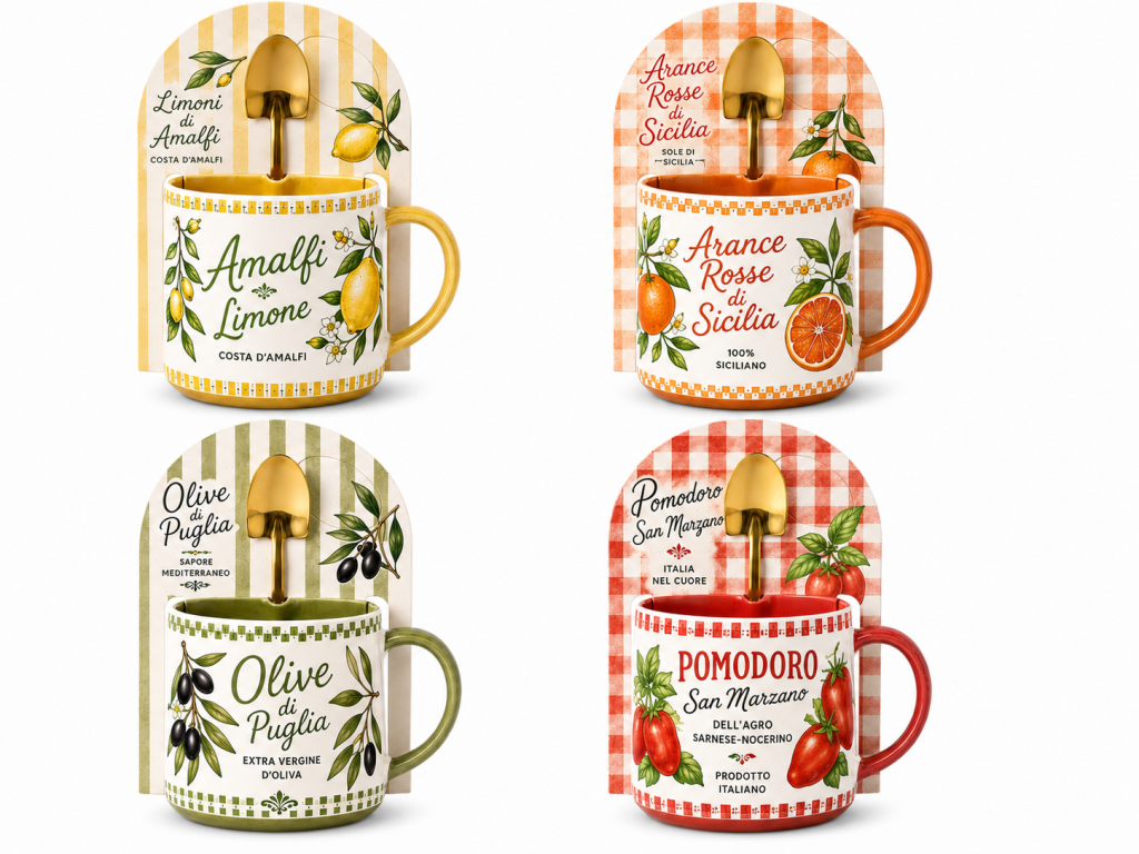 Amalfi Lemon Ceramic Gift Set
