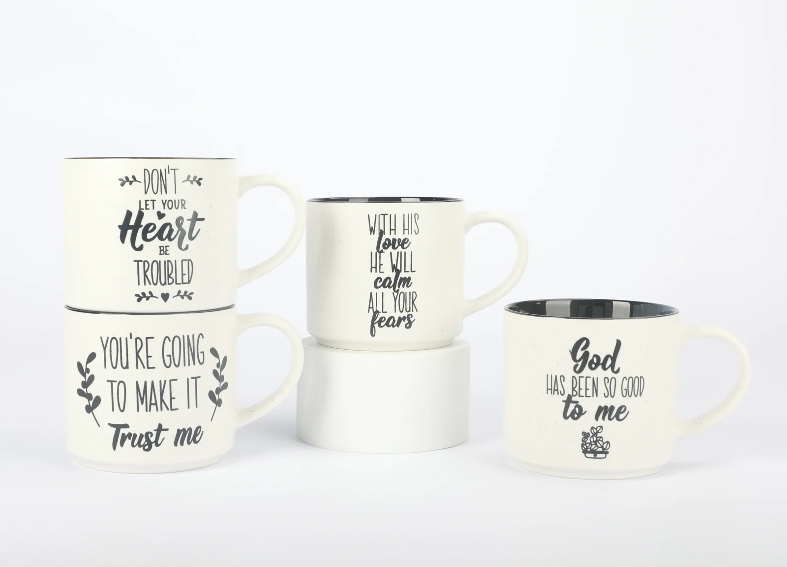 Black Christian inspirational ceramic mug collection