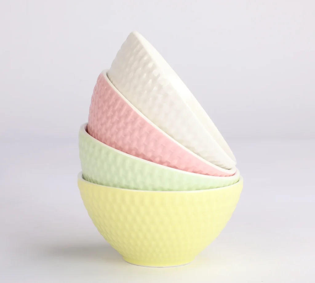 Embossed Ceramic Bowl for OEM & ODM